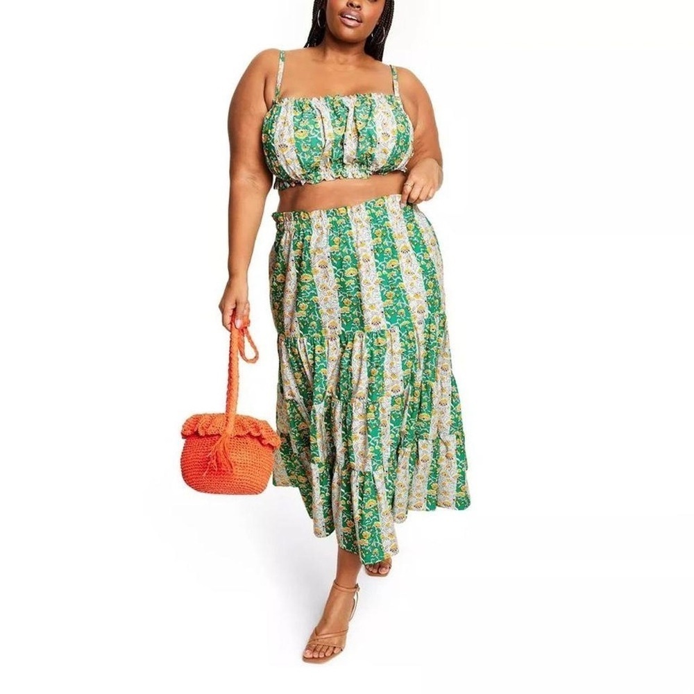 RHODE X TARGET *SET* Whimsical Green Cottagecore Floral Top & Bottoms 1X/XXL